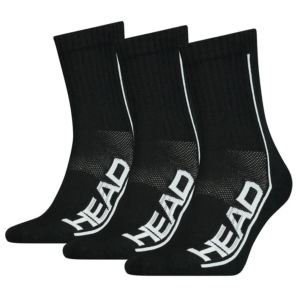 Head Performance Crew Socks Black White 3 Pairs