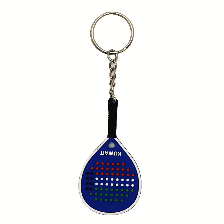 Padel Racket Keychain - Kuwait Flag