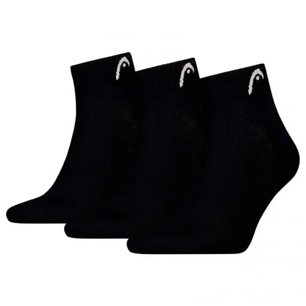 Head All Sports Quarter Black Socks - 3 Pairs 