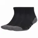 Adidas Essentials Cushioned Quarter Black Gray Socks - 3 Pairs 