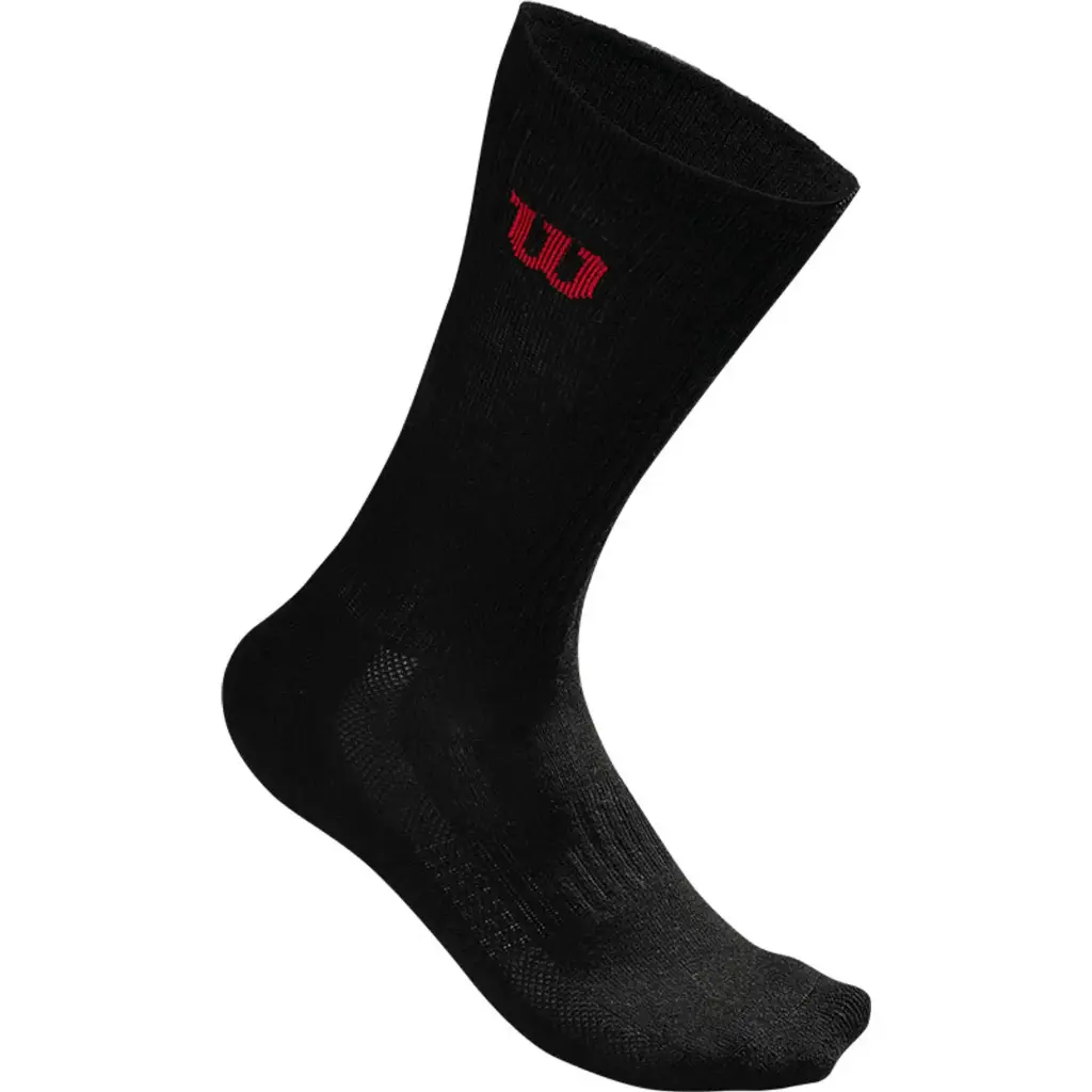 Wilson Crew Black Socks - 3 Pack