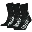 Head Performance Crew Socks Black White 3 Pairs