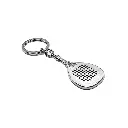 Padel Racket Keychain - Silver Color