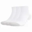 Adidas Essentials Cushioned Quarter White Gray Socks - 3 Pairs 